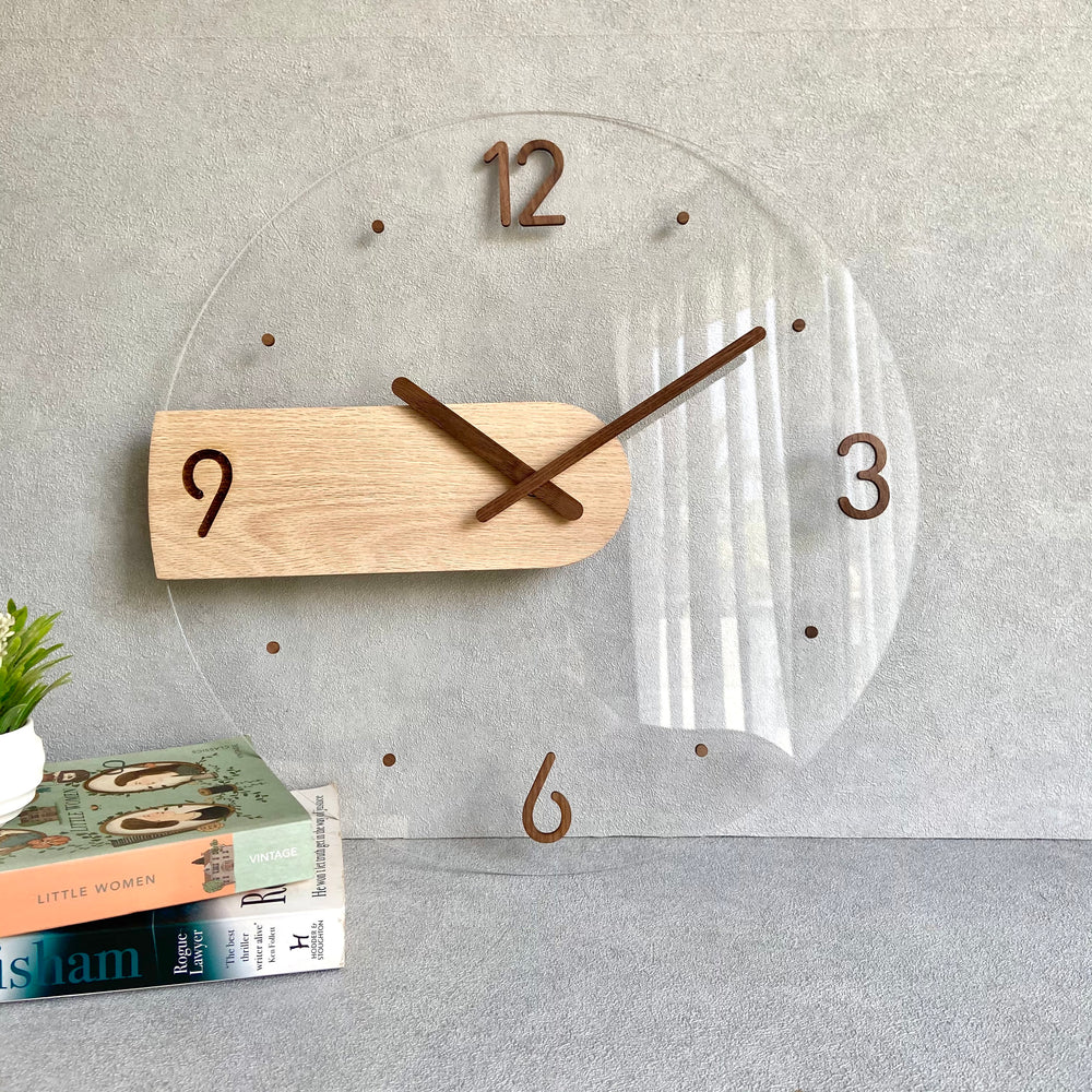 New Large Modern Black Wall Clock with Walnut Dial Non Ticking Silent  Decorative Metal Wall Clock for Living Room Bedroom Decor - AliExpress
